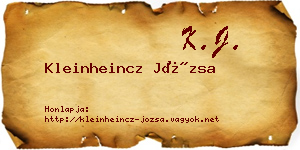 Kleinheincz Józsa névjegykártya
